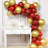 50 Balloon Arch  (Gold/Red)