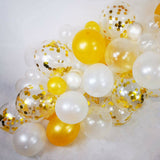 50 Balloon Arch  (White/Gold/Clear)