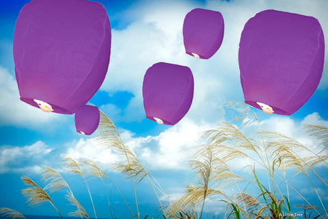 Purple Colour Eco-Friendly Sky Lantern Chinese Floating Sky Lanterns